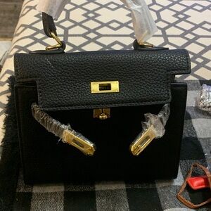 Black Leather Handbag